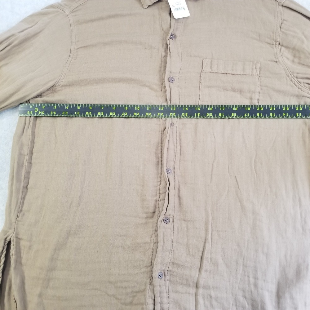 Free People CP Shades Shirt Womens M Brown Marella Button Down Dress Made in USA - Picture 7 of 13
